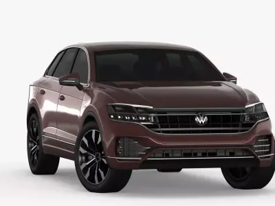 Volksvagen Touareg 2019 Low-poly 3D model