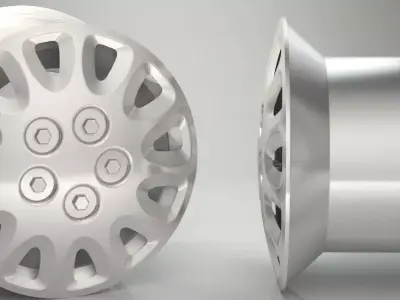 3D Wheel Very Clean ready for Print 3D Steel Tire 3D print model