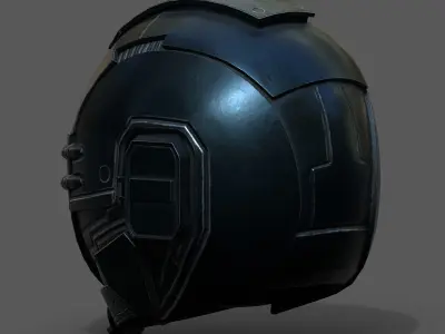 Helmet scifi military combat 3d model low poly human generic  Low-poly 3D model get