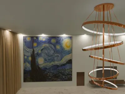 Luxury Mansion 3D Model with exterior and interior 3D model