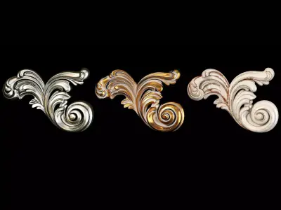Classic carved 091 3D model