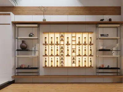 Scandinavian Living Room 3D model 3D model