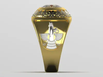 farvahar shir khorshid ring mr0148 3D print model