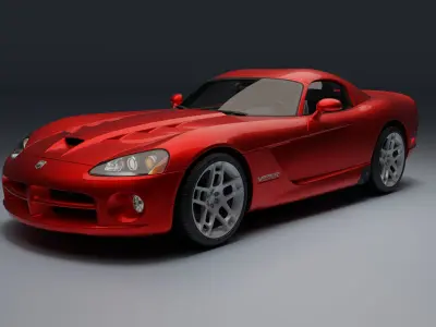  Dodge Viper SRT-10 Coupe Low-poly 3D model