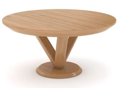 Contemporary Table Round Element 3D model