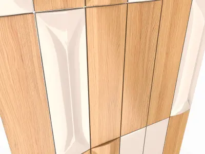Parametric Decorative Wall 02 Low-poly 3D model