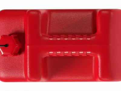 Plastic red fuel oil canister 3D model