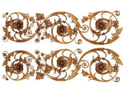 Collection of classical ornaments 01 3D model