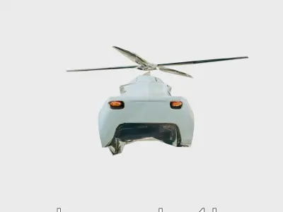 Futuristic Flying Taxi Vehicle Design Low-poly 3D model