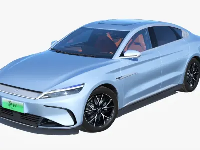 BYD Han EV 2023 Champion Edition With interior 3D model