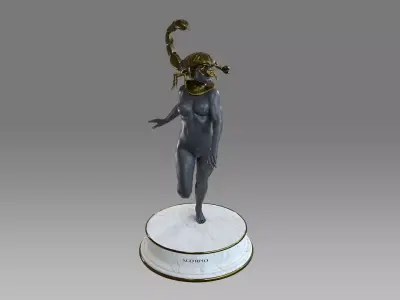 Zodiac Sign Female Scorpio Low-poly 3D model