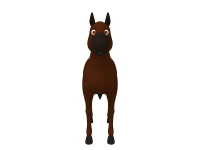 Horse Cartoon 02 3D model