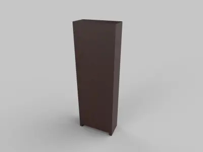 Bookcase Unit Low-poly 3D model