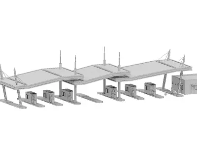 AIRPORT LOW-POLY warehouse Low-poly 3D model