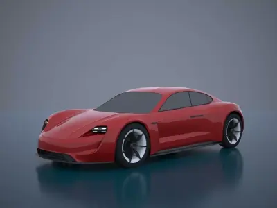 Porsche Mission E -Taycan 2019 3D model
