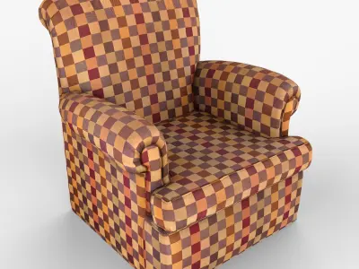 Outside Armchair 1 Scan Low-poly 3D model
