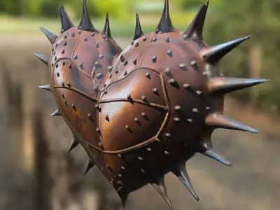Spiked Rusty Heart 3D model
