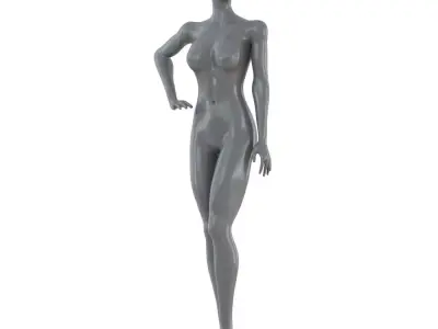 Female gray mannequin 86 3D model