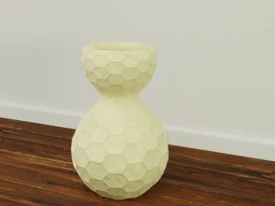 Decorative Hexagon Vase 3D model