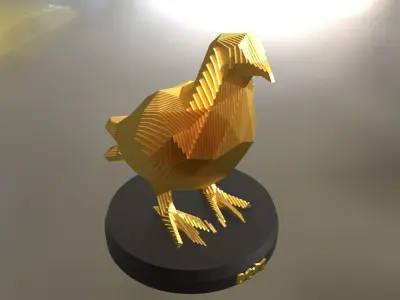Parametric Dove Low-poly 3D model
