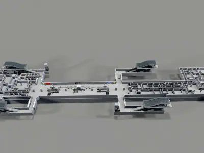 Subway Station Low-poly 3D model