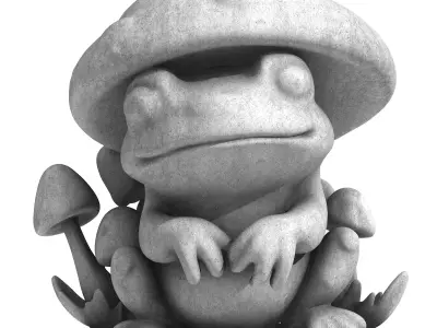 Mushroom Frog 3D print model