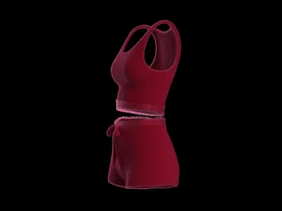 Plush short and top  3D model