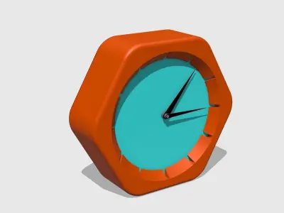 Printable decorative desk clock 3D print model