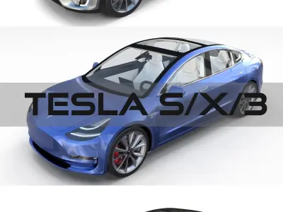 2017 Tesla S-X-3 Collection 3D model