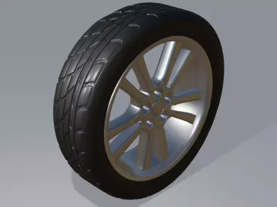 Car Wheel 3D model 14