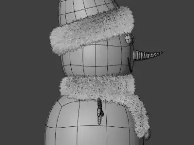 Snowman 3D Model  Winter Christmas Character  Blender  FBX  OBJ 3D model