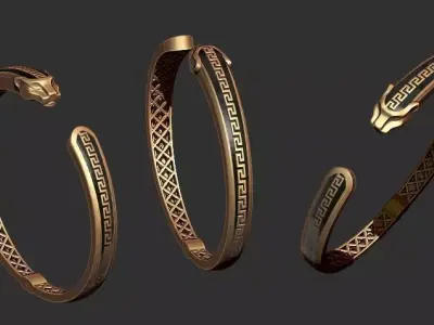 tiger bracelet fusion enamel 3D print model