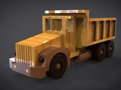 Toy Dump Truck Low-poly 3D model