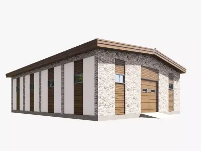 Garage Low-poly 3D model purchase