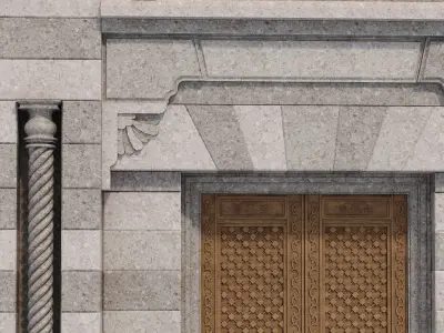 Arabic turkish islamic architectural element set 502 3D model