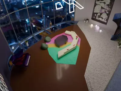 HUNTRIX inspired PentHouse Low-poly 3D model