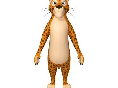 Leopard Cartoon 3D model