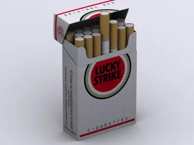 Lucky Strike Cigarettes Box 3D model