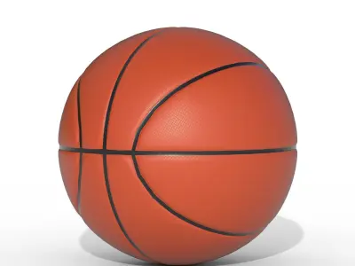 Basketball Ball Low-poly 3D model 5