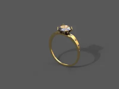 High-Quality 3D Ring Model Low-poly 3D model