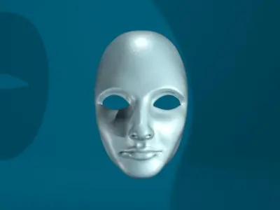 Woman face mask 3D print model