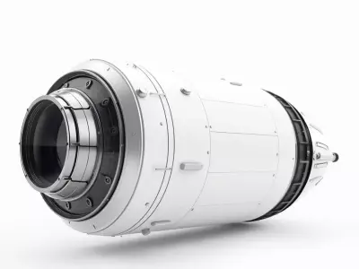 Sleek White Rocket model pack Low-poly 3D model
