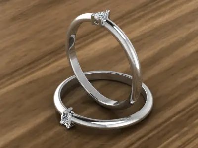 Diamond Jewelry Ring 3D print model