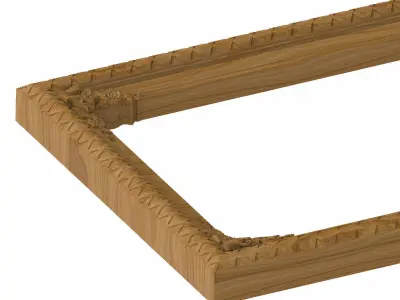 Carved picture frame STL 3D model 126