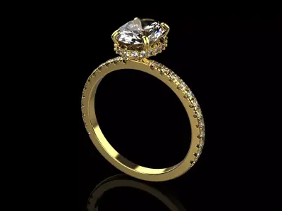 Oval Cut Ring N46  3D print model