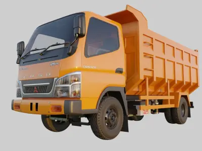 9 type medium truck mitsubishi fuso canter 3D model