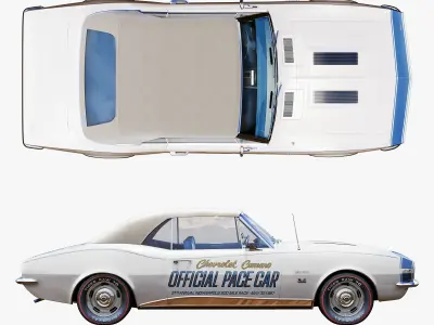 Chevrolet camaro 1967 pace car 3D model