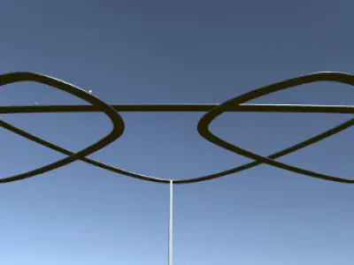 Sky Track  Over and Under Low-poly 3D model