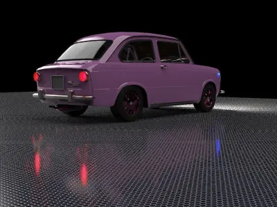 Mini Car Purple 3D model