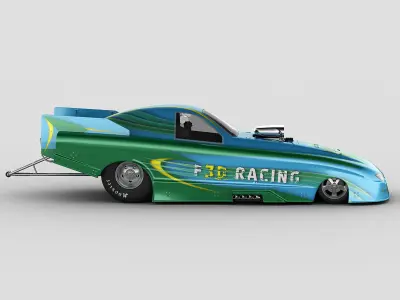 Dragster NHRA FunnyCar 3D model